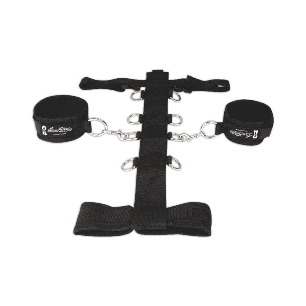 Lux Fetish 3-Piece Adjustable Neck & Wristraint Set Black