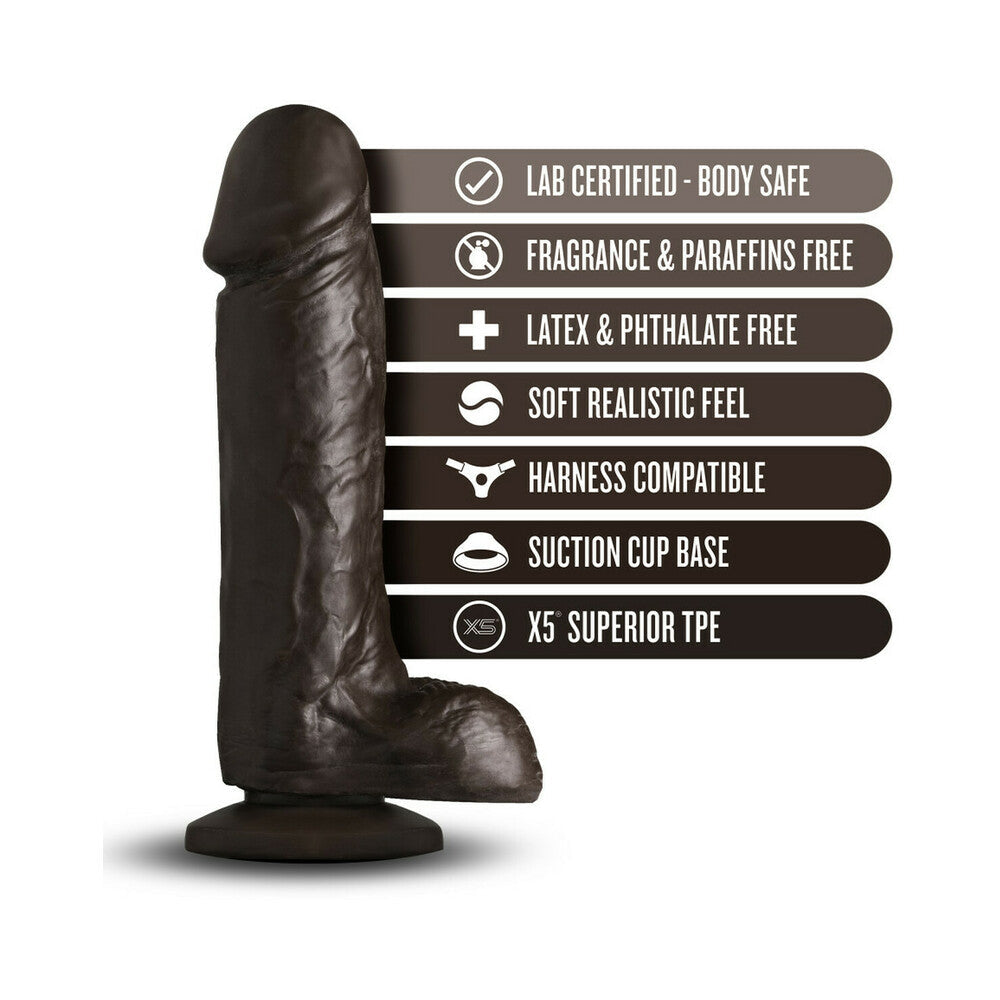 Blush Loverboy The Movie Star Realistic 8 in. Dildo with Balls & Suction Cup Brown - Fantasies Boutique
