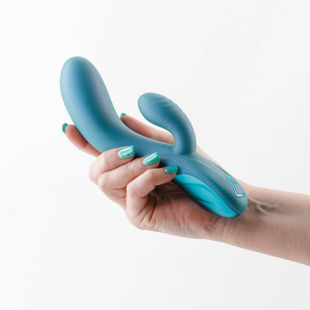 Royals Regent Rabbit Vibrator Metallic Green - Fantasies Boutique