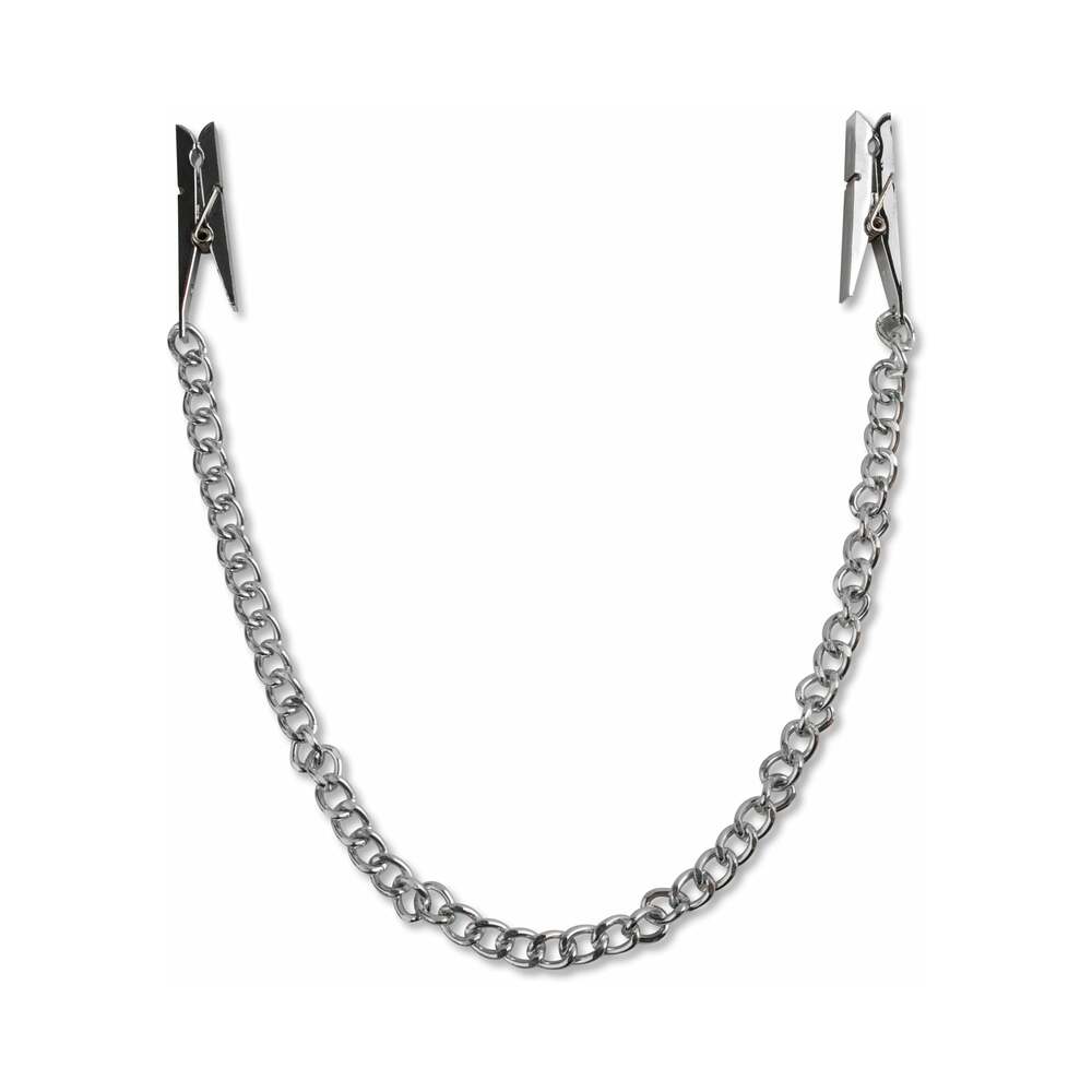 Pipedream Fetish Fantasy Series Nipple Chain Clamps Silver - Fantasies Boutique