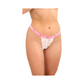 Fantasy Lingerie Vibes Tasty Vibes Pack 3-Piece Lace Thong Panty Set Blue/Pink/White O/S - Fantasies Boutique