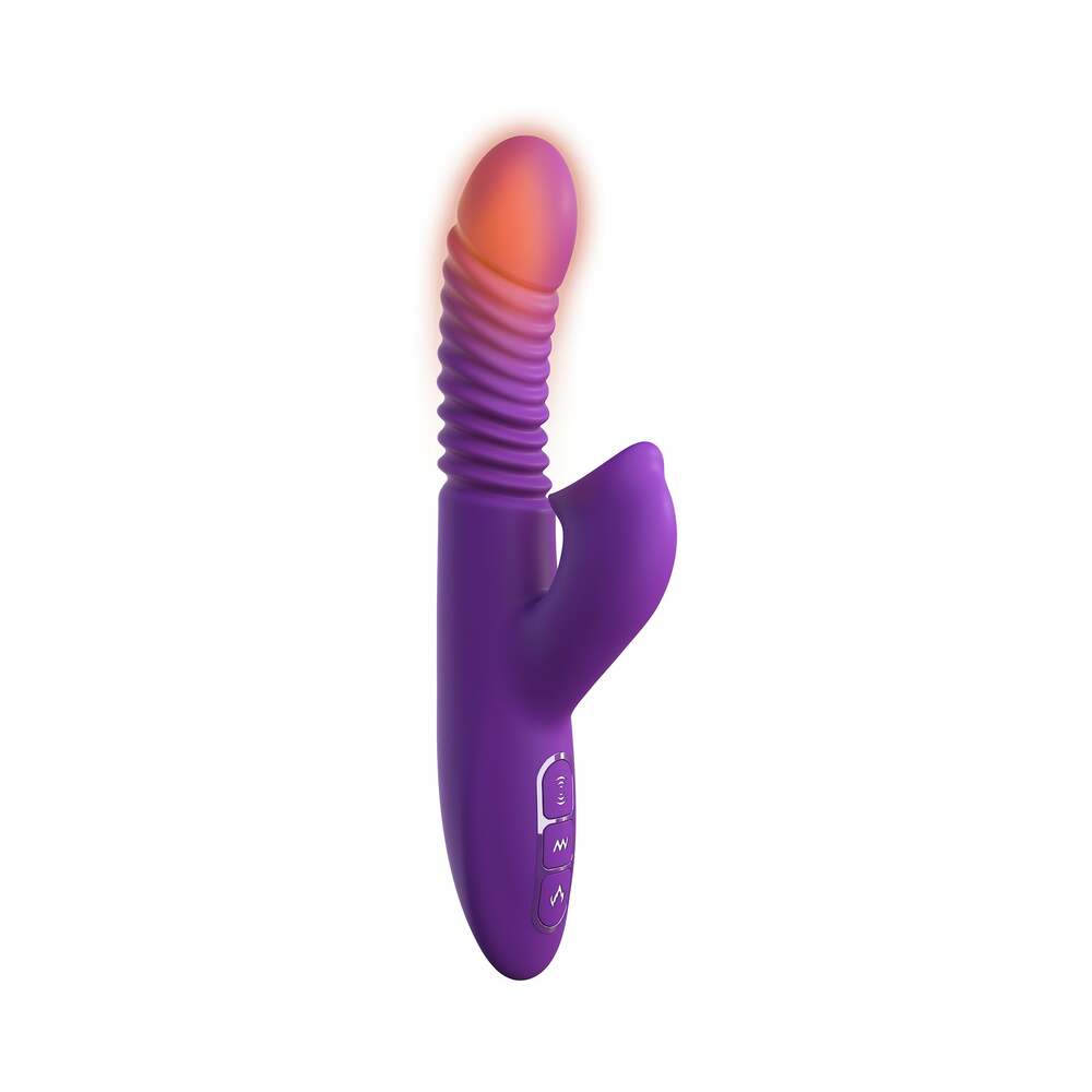 Fantasy For Her Rechargeable Silicone Ultimate Thrusting Clit Stimulate-Her Purple - Fantasies Boutique