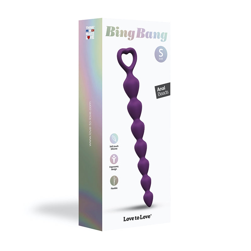 Love to Love Bing Bang Silicone Anal Beads Violet S - Fantasies Boutique