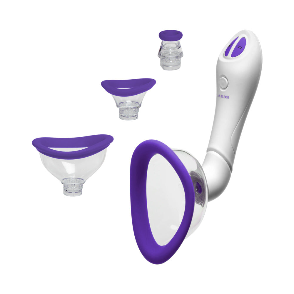 Bloom - Intimate Body Pump - Automatic - Vibrating - Rechargeable Purple/White - Fantasies Boutique