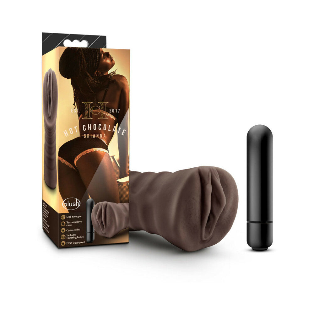 Hot Chocolate Brianna Vagina Stroker with Bullet Vibrator Brown - Fantasies Boutique