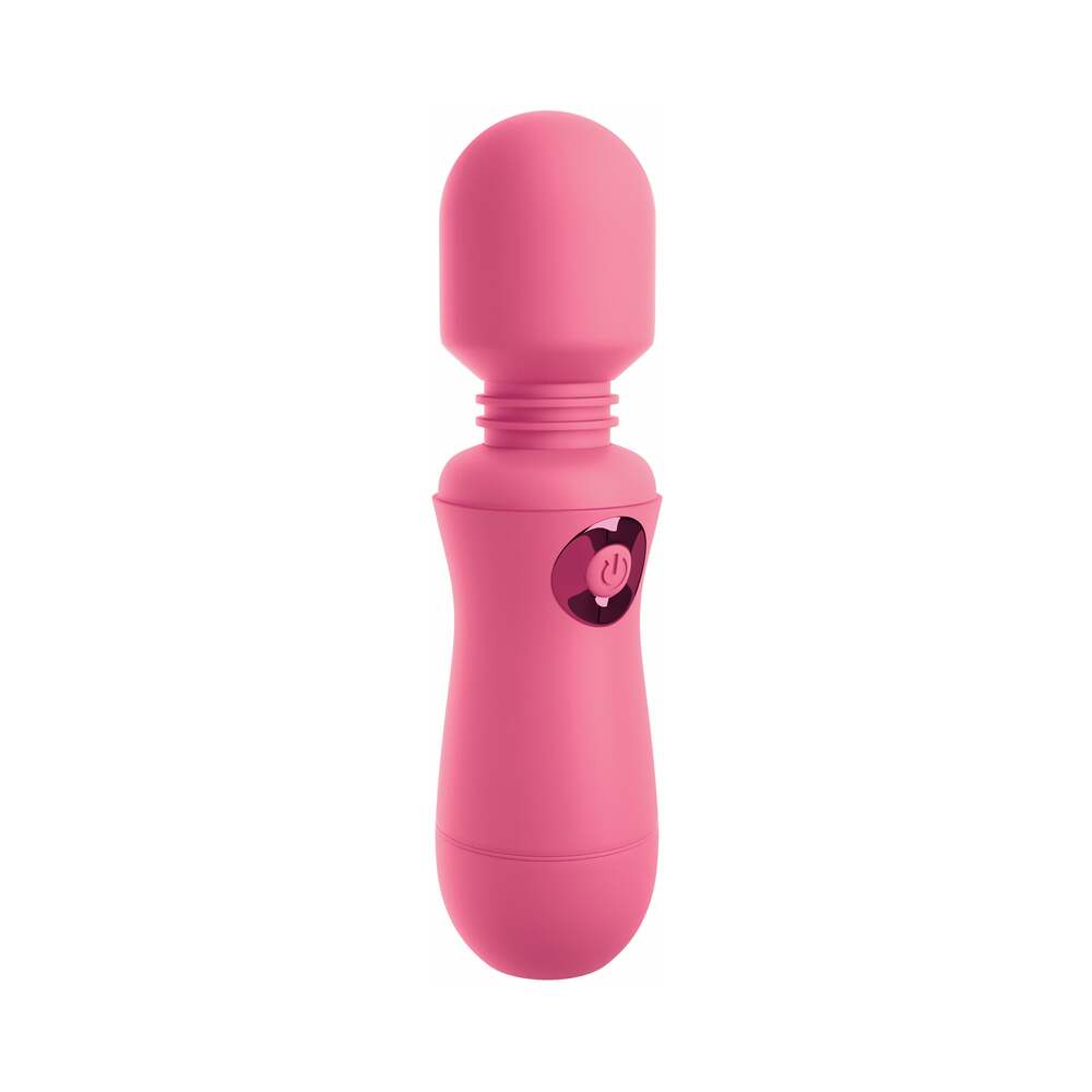 Pipedream OMG! Wands #Enjoy Silicone Rechargeable Flexible Vibrating Wand Pink - Fantasies Boutique
