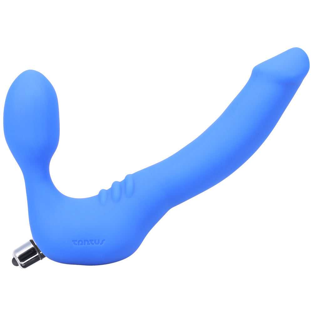 Tantus Strapless Slim Vibrating Strap-On Dildo Azure - Fantasies Boutique