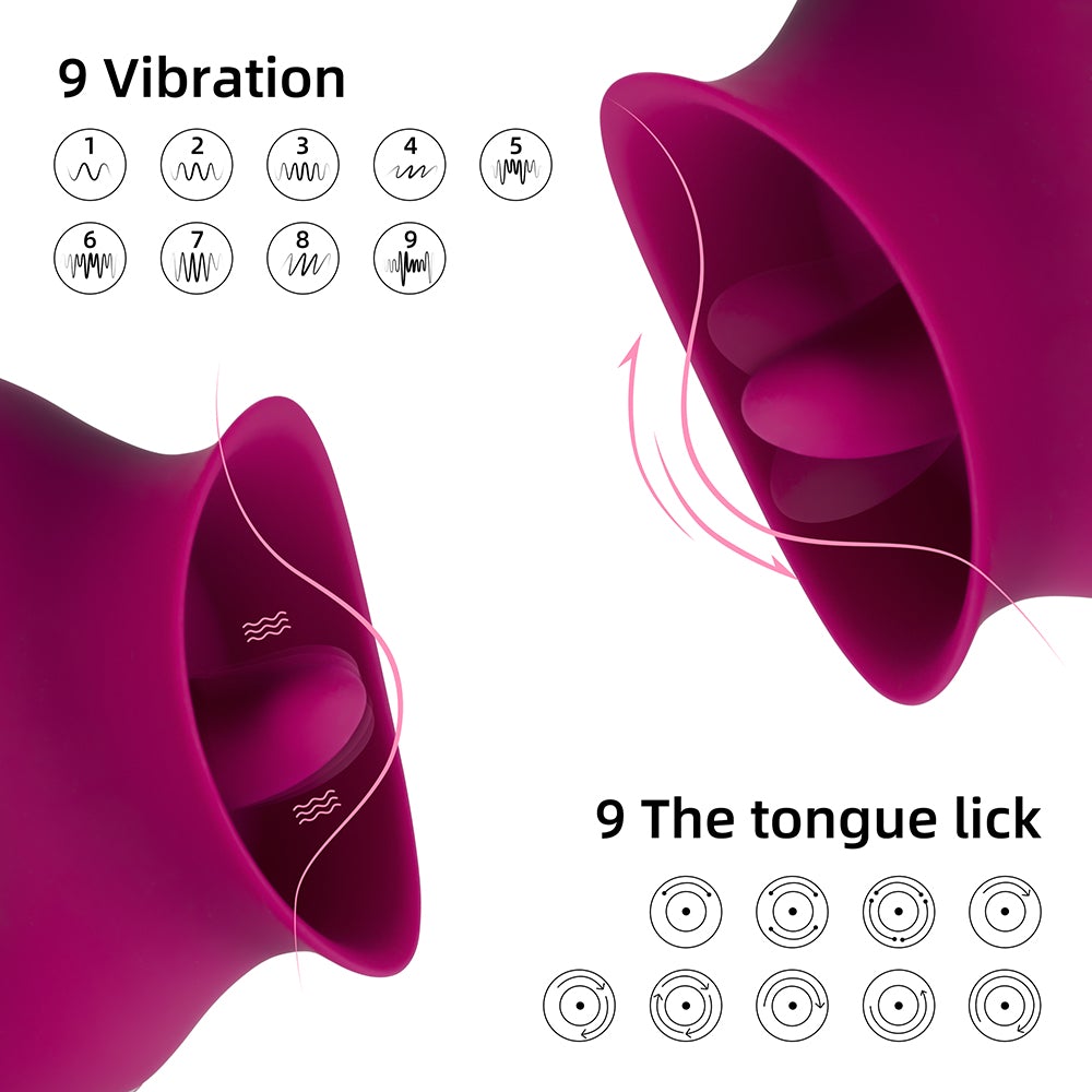 Honey Play Box Alvina Luxury Tongue Licking Clitoral Vibrator Magenta - Fantasies Boutique