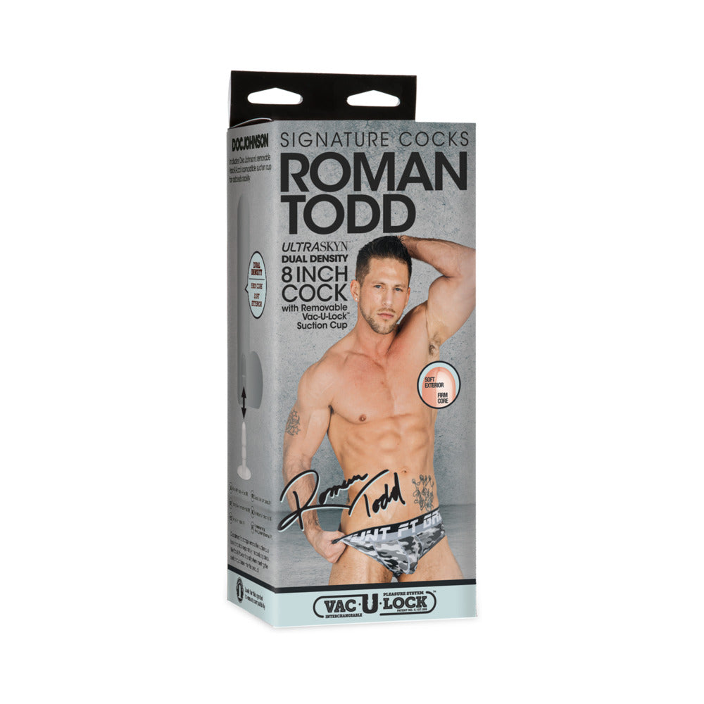 Signature Cocks Roman Todd ULTRASKYN Cock with Removable Vac-U-Lock Suction Cup 8in Vanilla - Fantasies Boutique