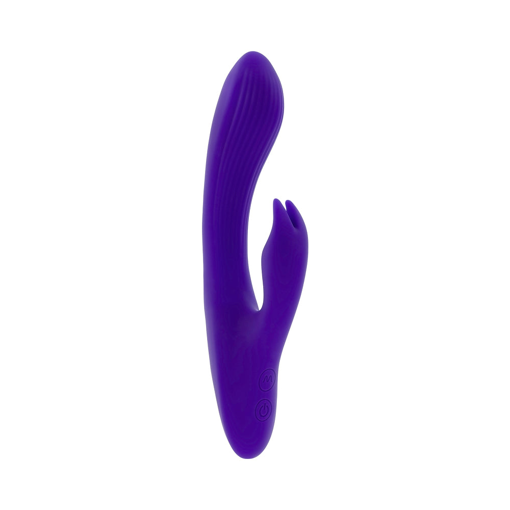 Selopa Poseable Bunny Rechargeable Dual Stimulator Silicone Purple - Fantasies Boutique