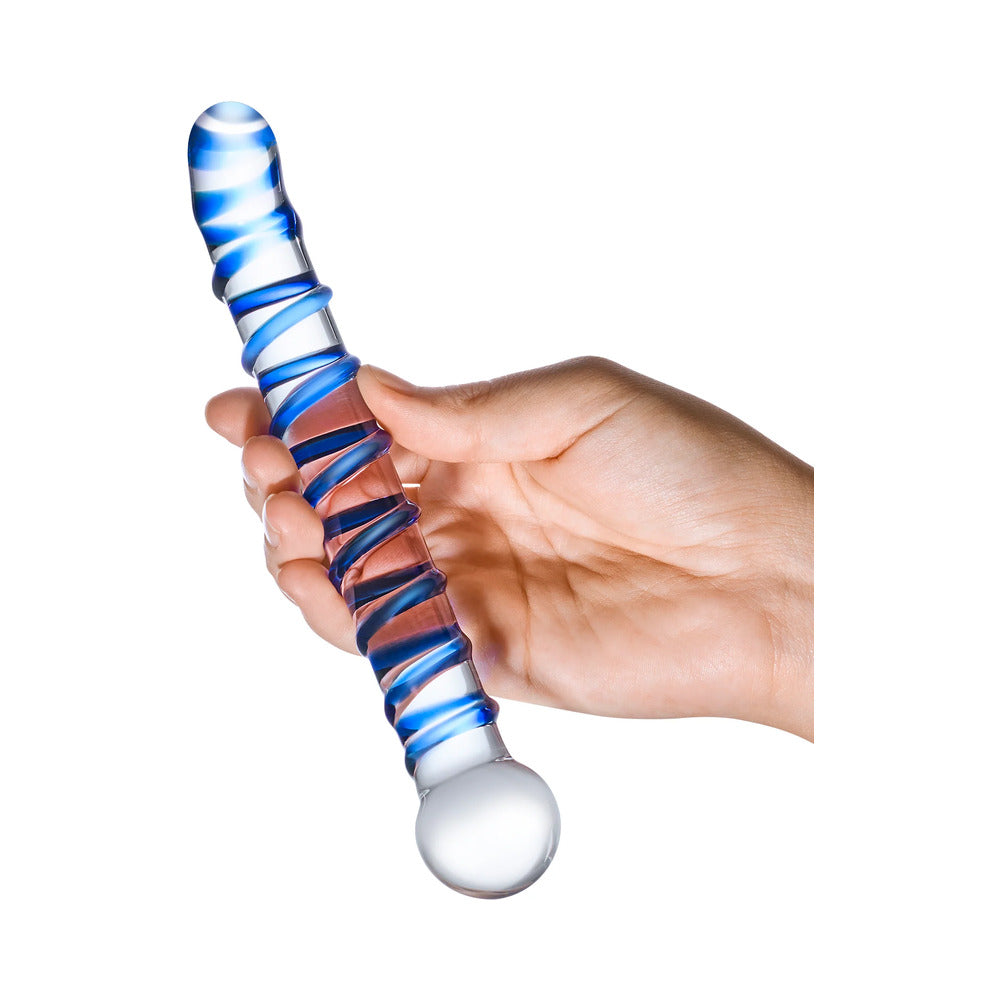 Glas Mr. Swirly 6.5 in. G-Spot Glass Dildo - Fantasies Boutique