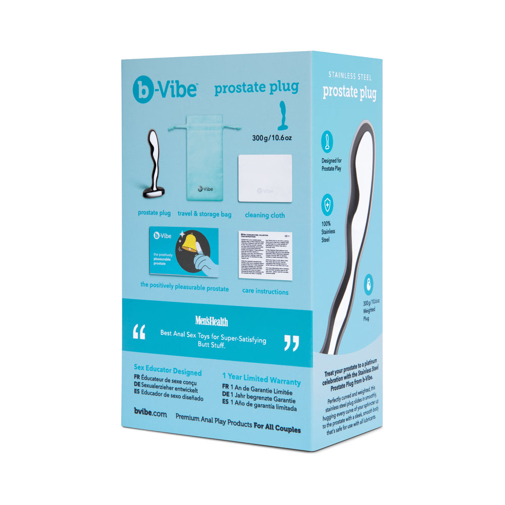 b-Vibe Stainless Steel Prostate Plug - Fantasies Boutique