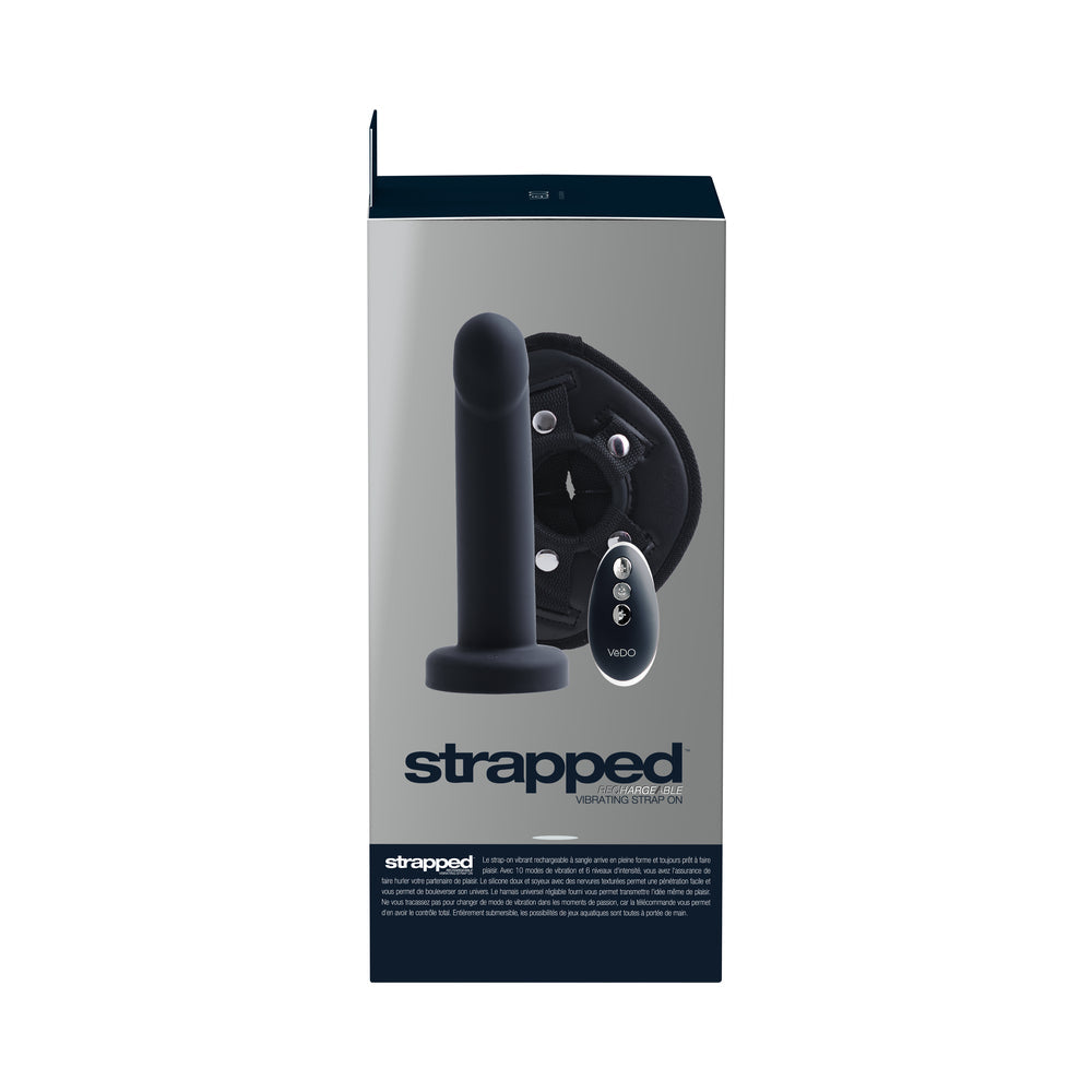 Vedo Strapped Rechargeable Strap-On Just Black - Fantasies Boutique