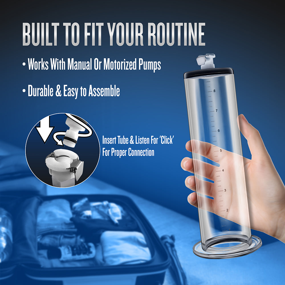 Performance 9in x 2.25in Penis Pump Cylinder Clear