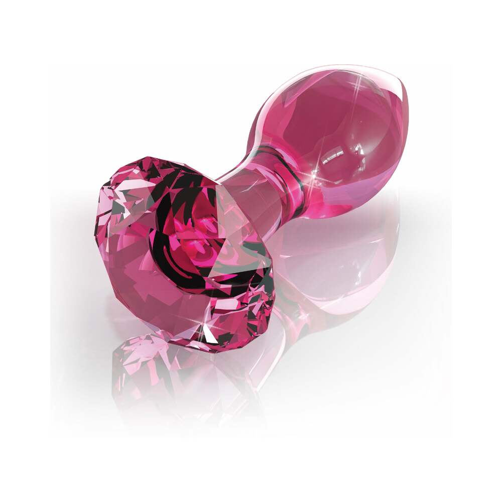 Pipedream Icicles No. 79 Glass Anal Plug With Faceted Base Pink - Fantasies Boutique