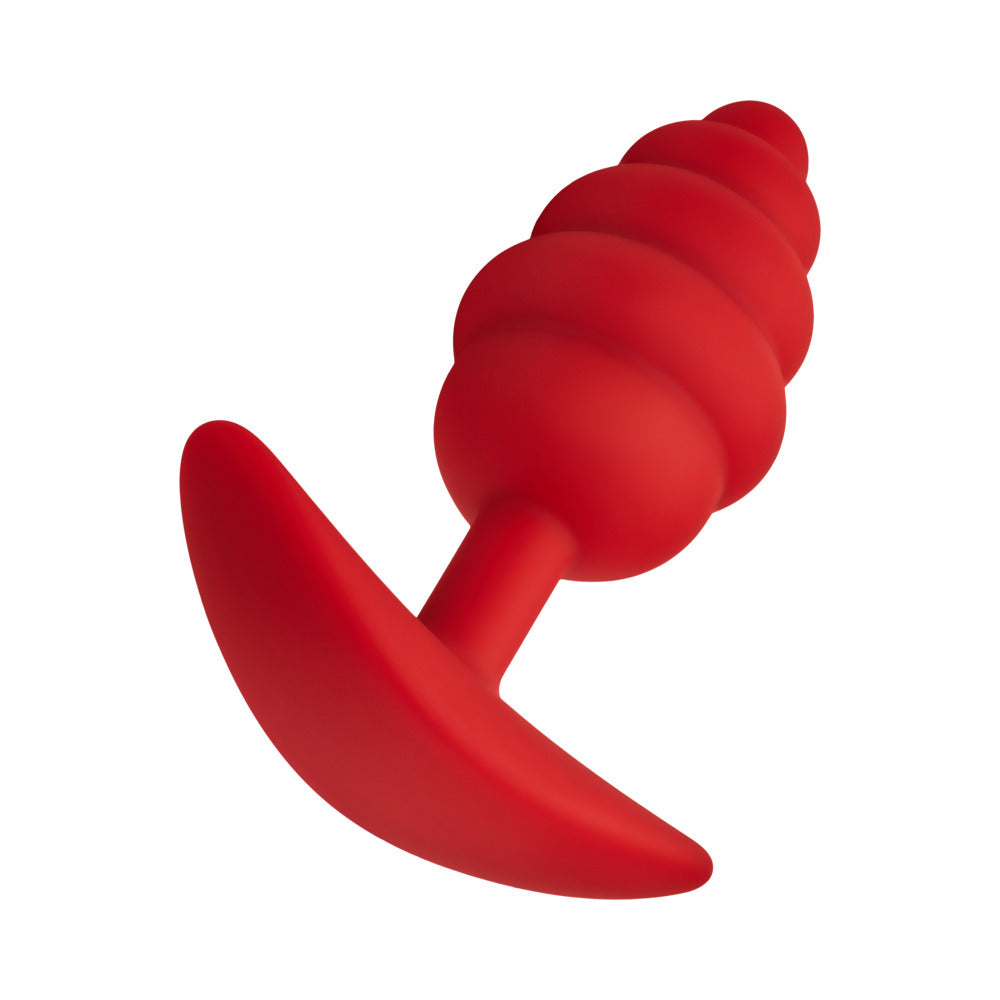 Forto F-83 Spiral Silicone Anal Plug Red