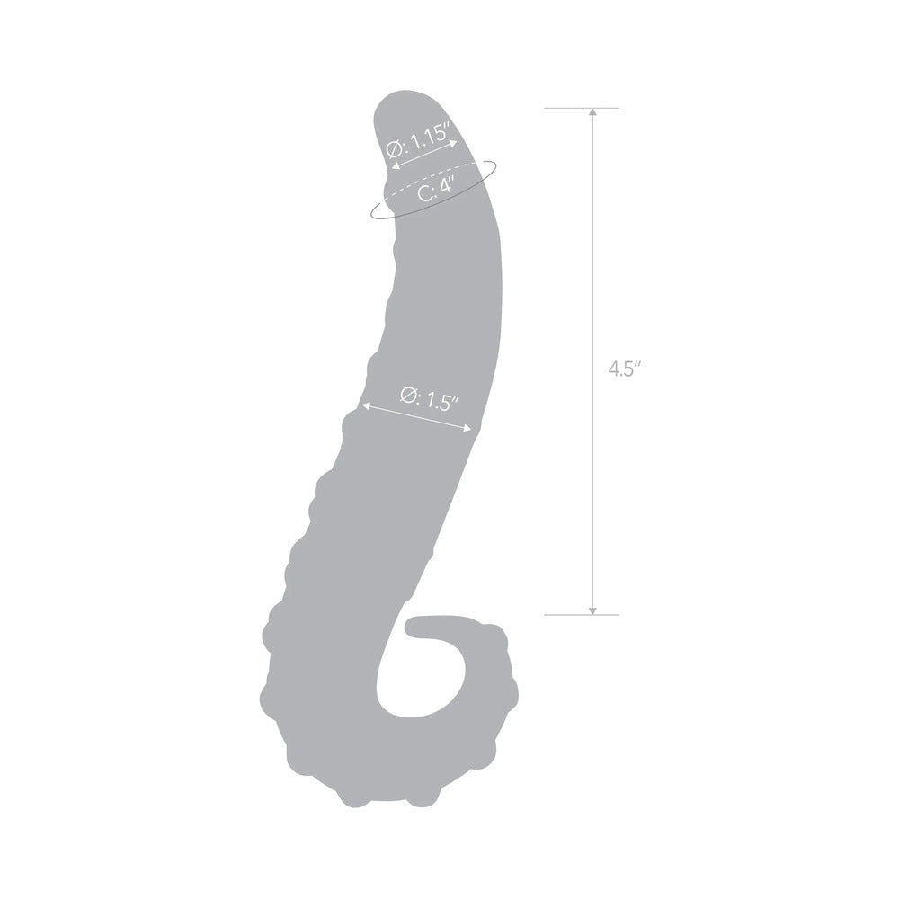 Glas 6 in. Lick-It Glass Dildo Pink - Fantasies Boutique
