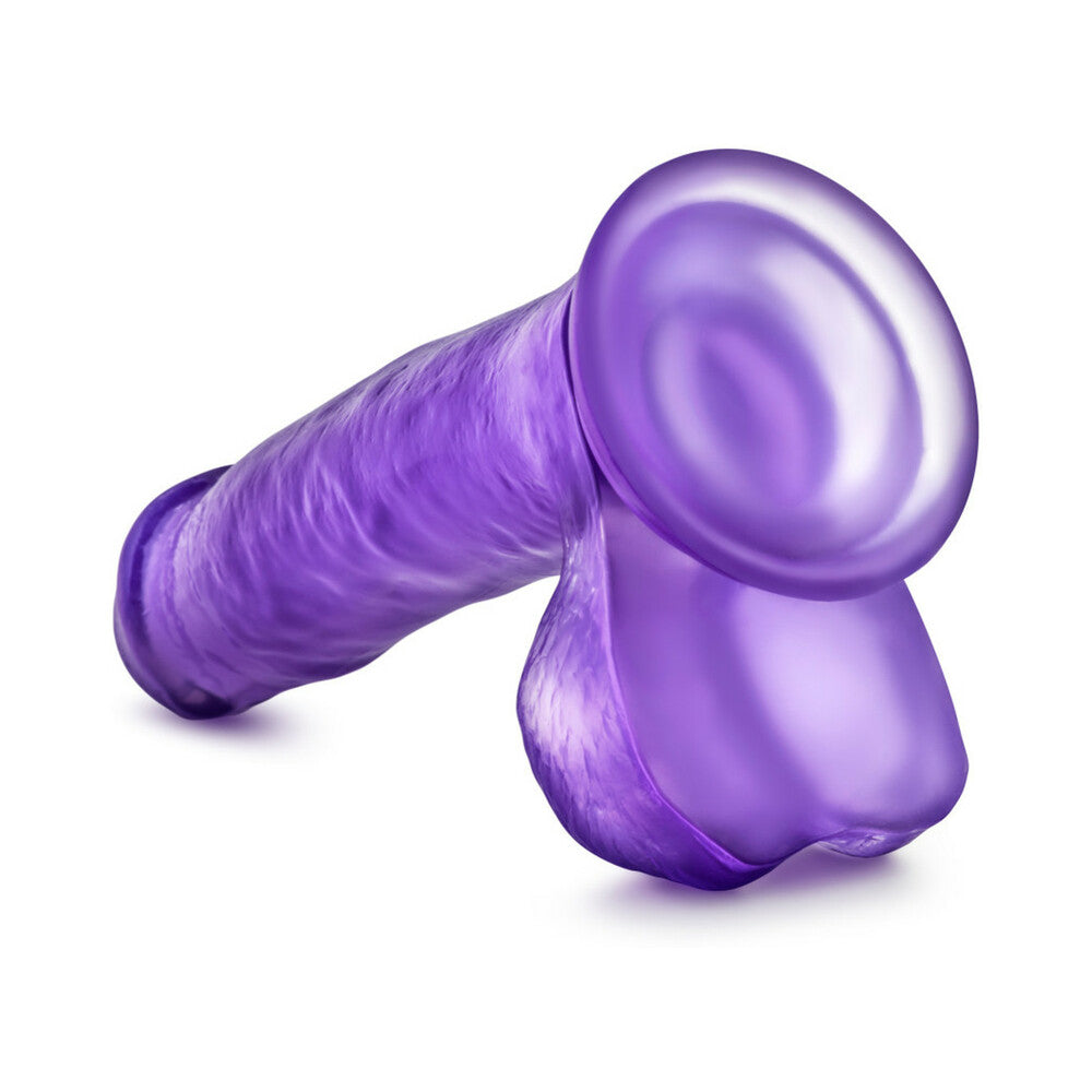 B Yours Sweet 'n Hard 1 Realistic 7 in. Dildo with Balls Purple - Fantasies Boutique