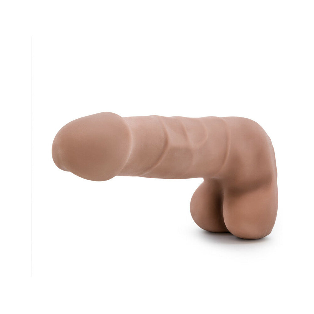 Blush Au Naturel Suave 7 in. Posable Dual Density Dildo with Balls Tan - Fantasies Boutique