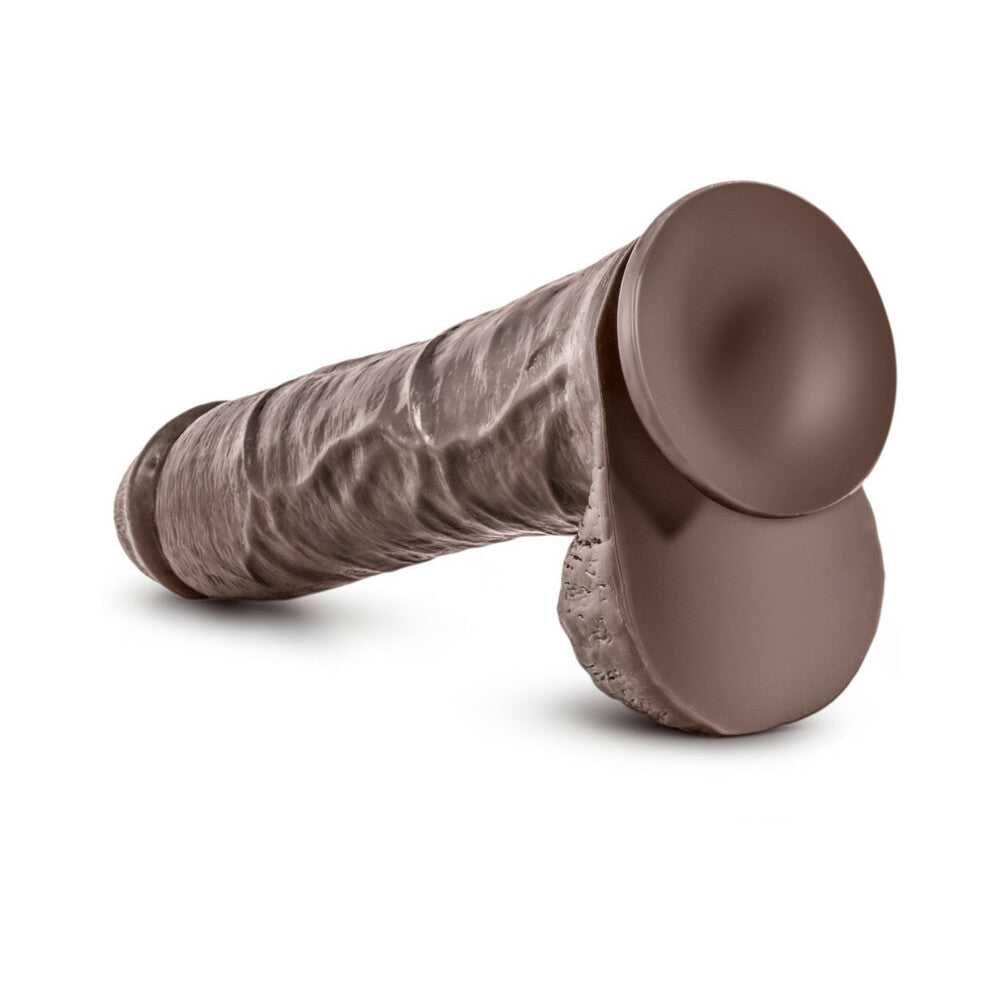 Dr. Skin Mr. Savage Realistic 11.5 in. Dildo with Balls Brown - Fantasies Boutique