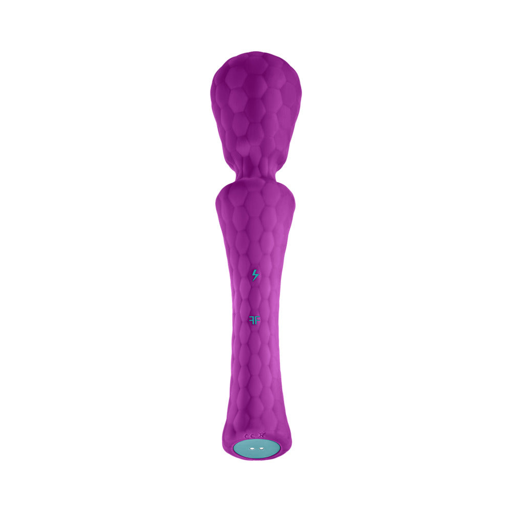 FemmeFunn Ultra Wand XL Rechargeable Flexible Textured Silicone Vibrator Purple - Fantasies Boutique