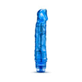 B Yours Vibe 6 Realistic 9.25 in. Vibrating Dildo Blue - Fantasies Boutique