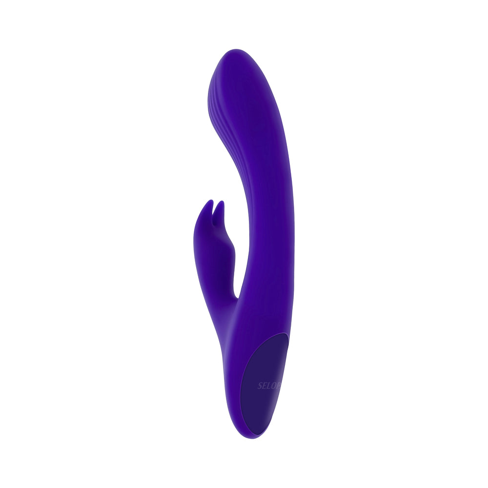 Selopa Poseable Bunny Rechargeable Dual Stimulator Silicone Purple - Fantasies Boutique