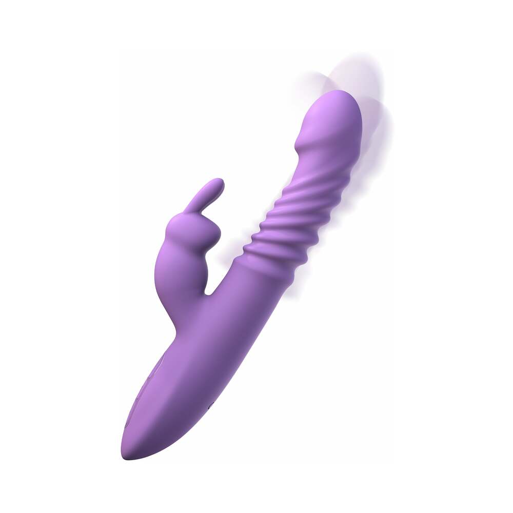 Fantasy For Her Rechargeable Her Thrusting Silicone Rabbit Vibrator Purple - Fantasies Boutique