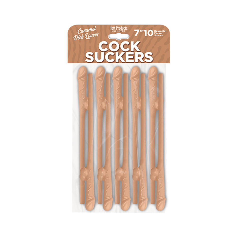 Skins Pecker Straws Caramel Lovers (10-Pack) - Fantasies Boutique