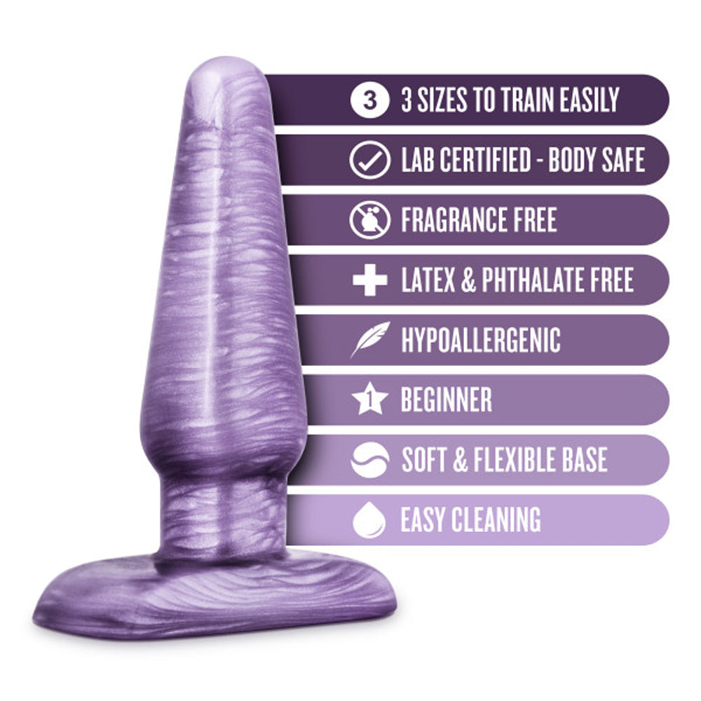 Blush B Yours 3-Piece Anal Trainer Kit Purple Swirl