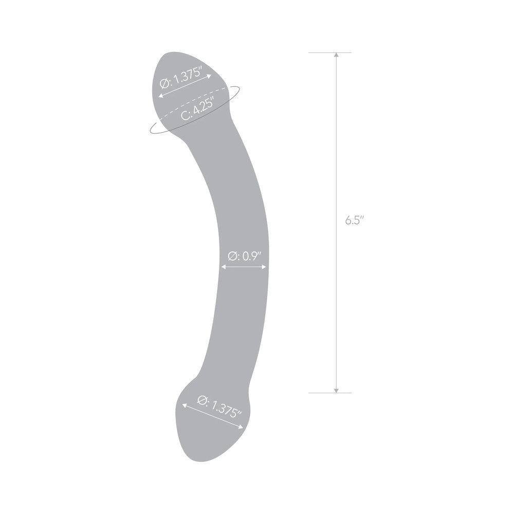 Glas 7.25 in. Double Trouble Purple Glass Dildo - Fantasies Boutique