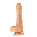 Dr. Skin Dr. Grey Remote-Controlled 7 in. Thumping Dildo with Balls Beige - Fantasies Boutique