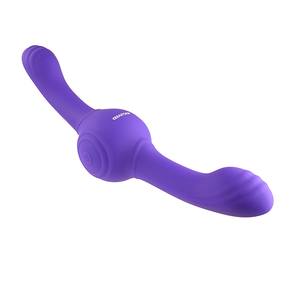 Evolved Our Gyro Vibe Rechargeable Dual Ended Gyrating Silicone Vibrator Purple - Fantasies Boutique