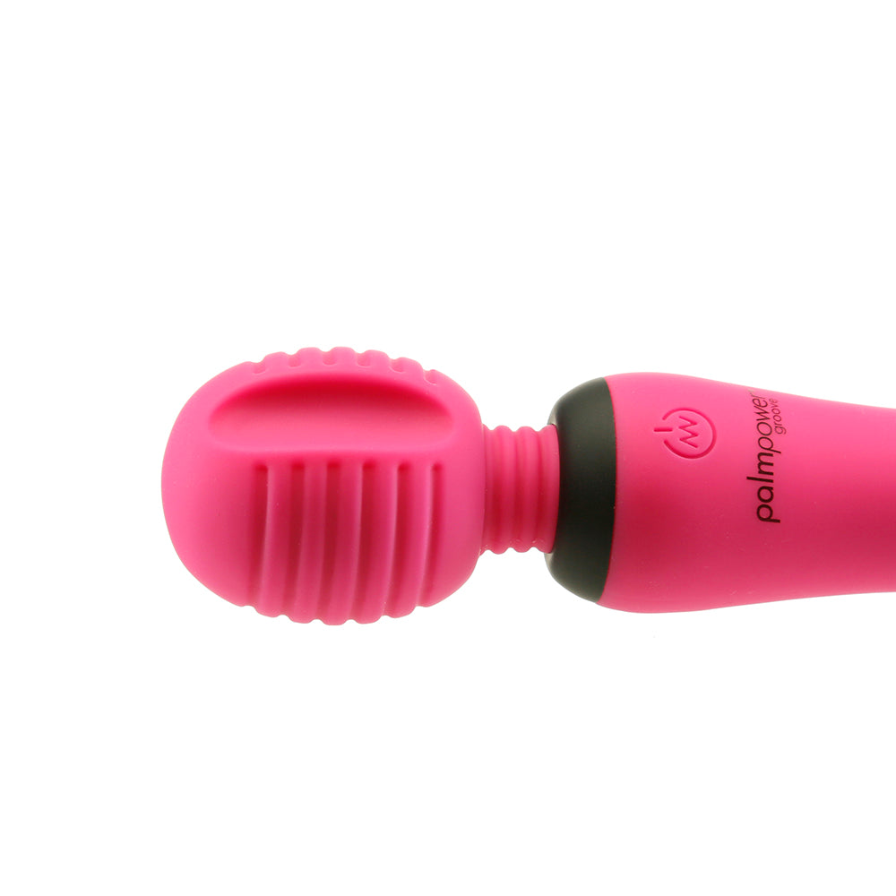 PalmPower Groove Rechargeable Silicone Mini Wand Massager Fuchsia - Fantasies Boutique