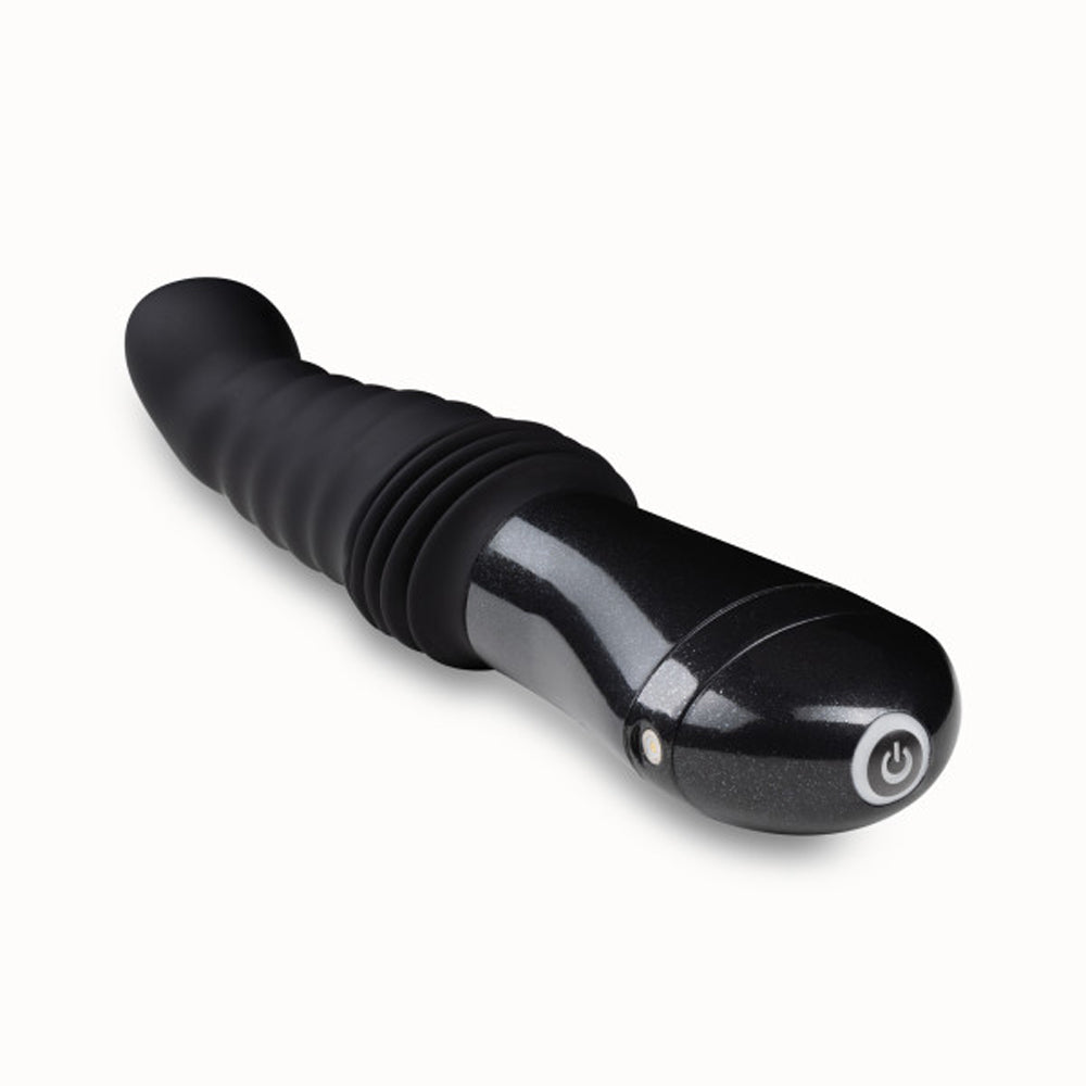 Temptasia Lazarus Rechargeable 10 in. Silicone Thrusting Dildo Black - Fantasies Boutique