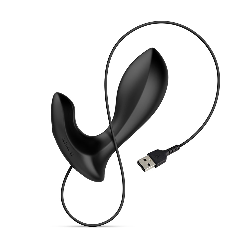 Nexus Duo Plug Rechargeable Remote-Controlled Vibrating Silicone Anal Plug Black - Fantasies Boutique