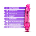 B Yours Vibe 6 Realistic 9.25 in. Vibrating Dildo Pink - Fantasies Boutique