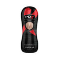PDX Elite Vibrating Stroker Pussy Beige/Black - Fantasies Boutique