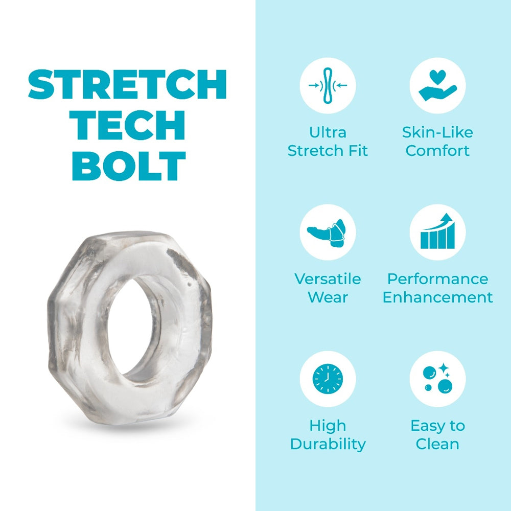 b-Vibe Stretch-Tech Bolt Ultra Stretchy C-Ring