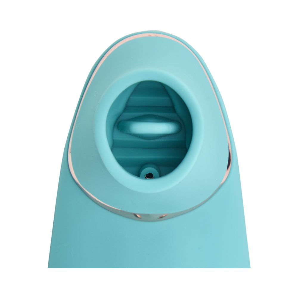 Nu Sensuelle Trinitii 3-in-1 Suction Tongue Vibe Electric Blue - Fantasies Boutique