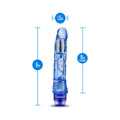 Naturally Yours Mambo Vibe Realistic 9 in. Vibrating Dildo Blue - Fantasies Boutique