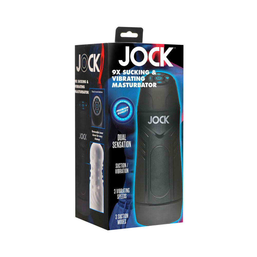 Jock 9X Sucking & Vibrating Masturbator White - Fantasies Boutique