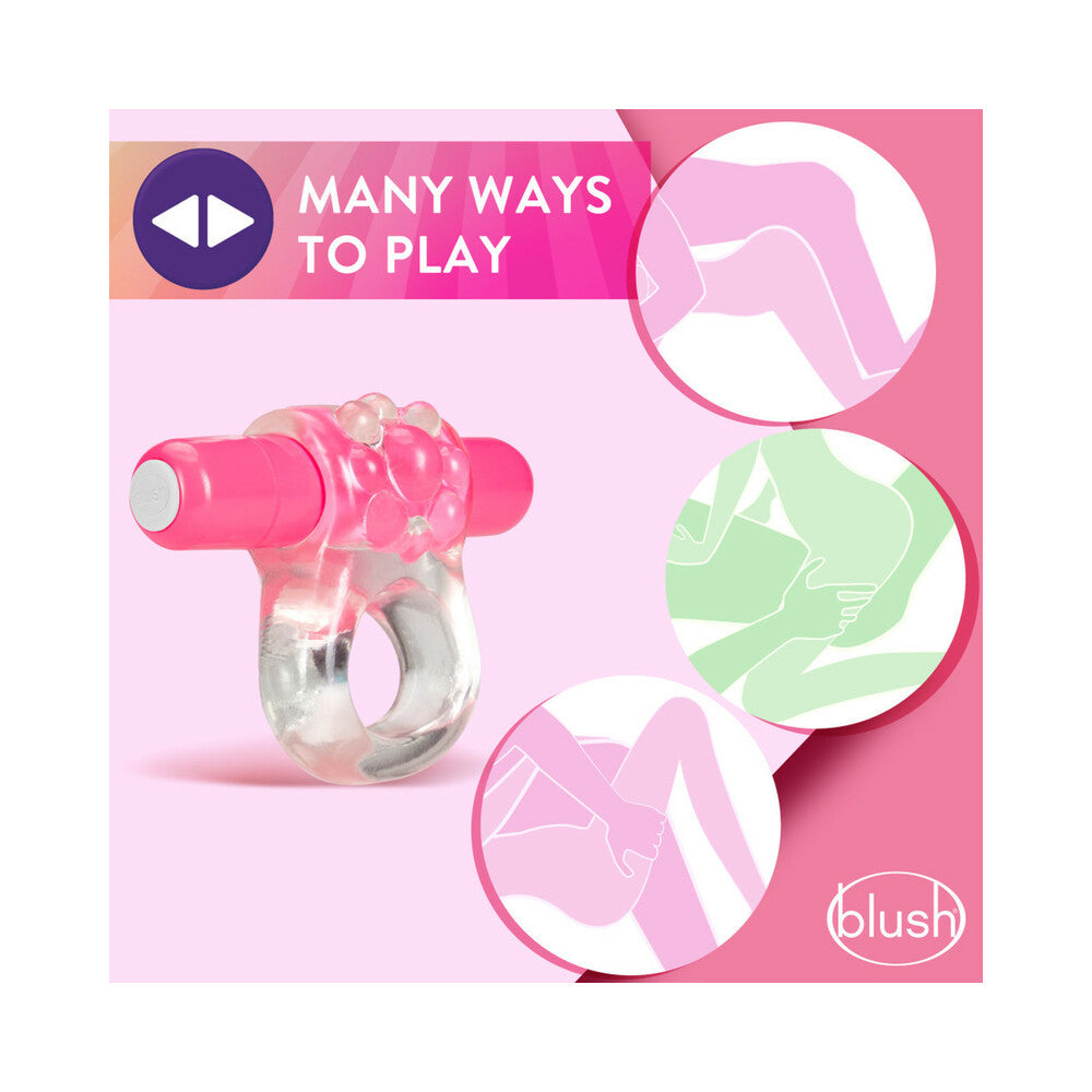 Blush Play with Me Teaser Vibrating C-Ring Pink - Fantasies Boutique