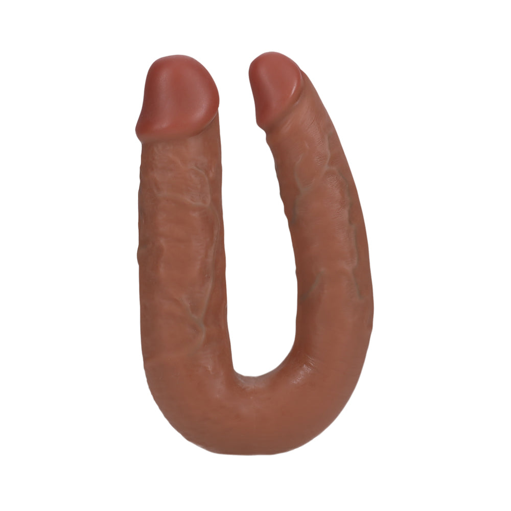 RealRock 7 in. U-Shaped Double Dildo Tan - Fantasies Boutique