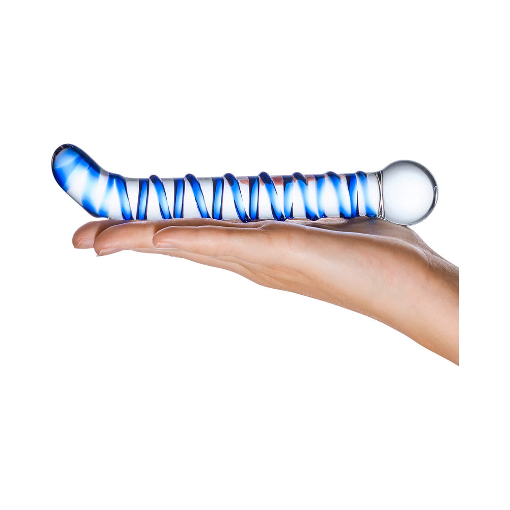 Glas Mr. Swirly 6.5 in. G-Spot Glass Dildo - Fantasies Boutique