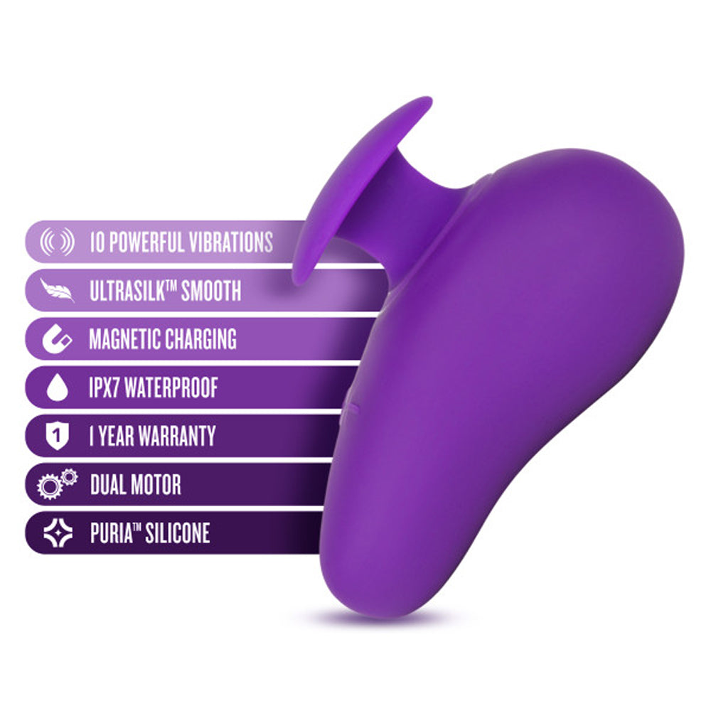 Blush Wellness Palm Sense Rechargeable Silicone Vibrator Purple - Fantasies Boutique