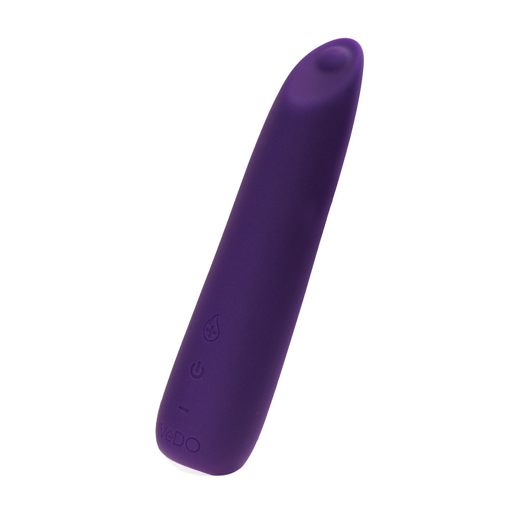 VeDO Boom Rechargeable Warming Silicone Slimline Vibrator Purple - Fantasies Boutique