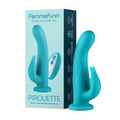 FemmeFunn Pirouette 8 in. Dual-Stimulation Rotating Vibrating Dildo Turquoise - Fantasies Boutique