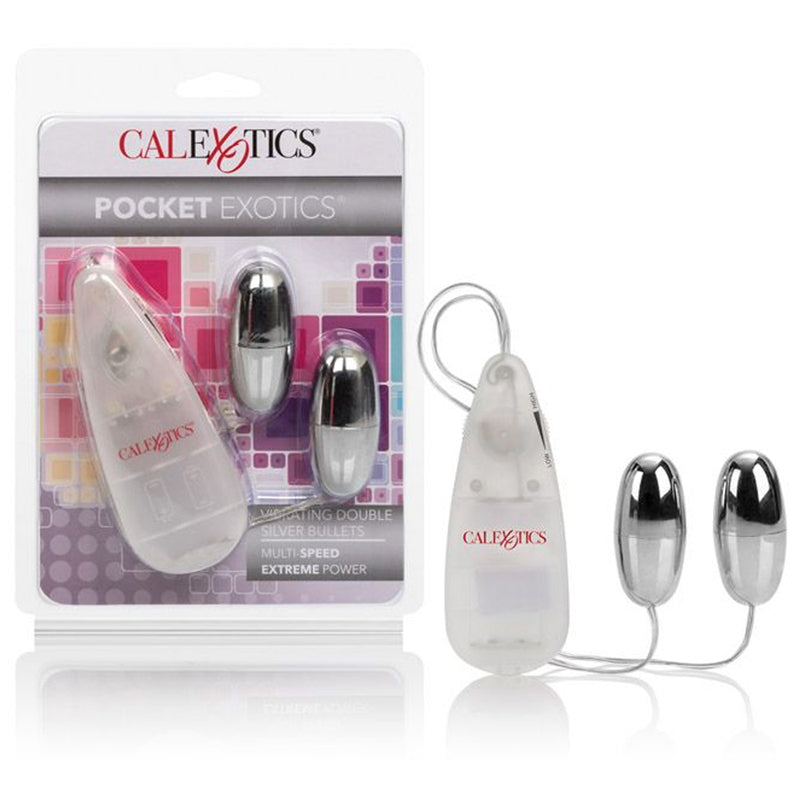 Pocket Exotics ® - Vibrating Double Silver Bullets