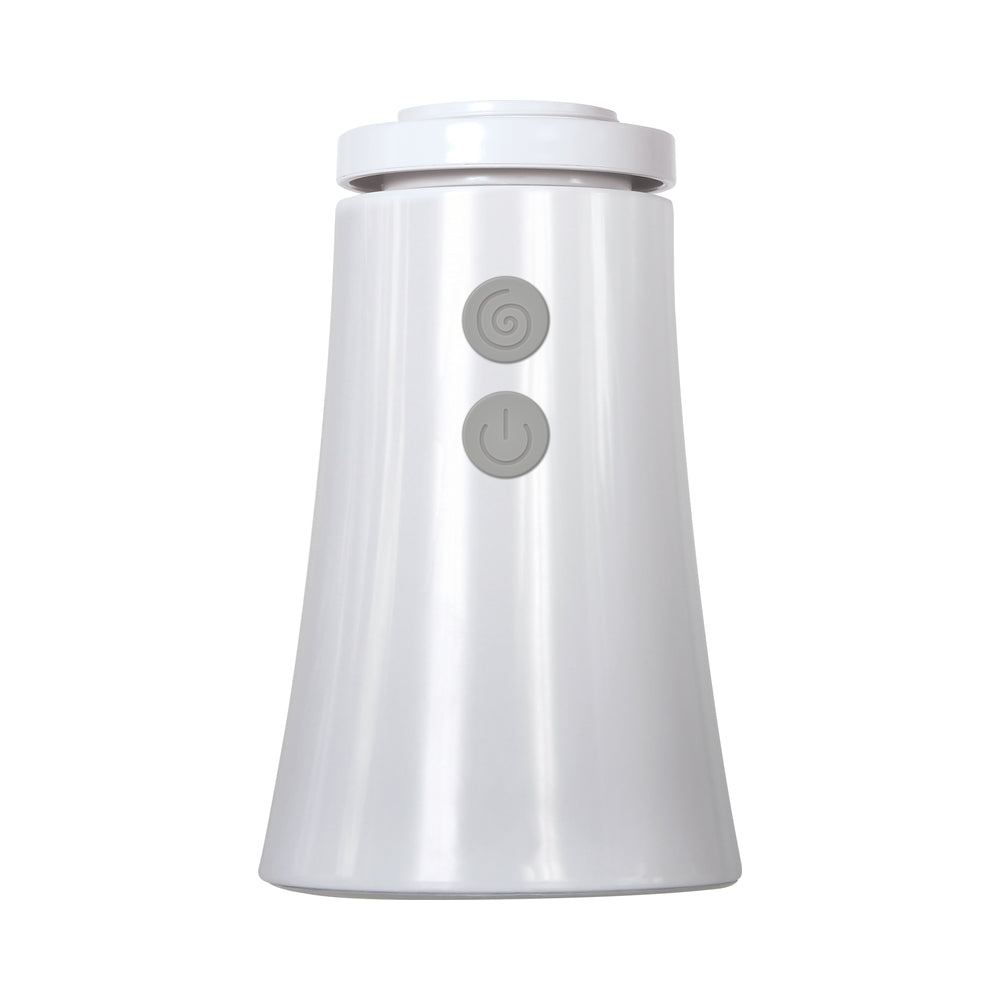 Zero Tolerance Sucking Good Rechargeable Vibrating Vacuum Pump Stroker Clear/White - Fantasies Boutique